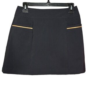 Vintage Navy Blue Pinstripe and Tan Skort Size 2